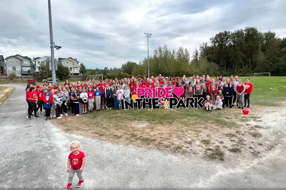The Ridge Meadows Minor Softball Association hosted their first Pride in the Park event on Sept. 28, 2022. (Ridge Meadows Pride U17A - Facebook/Special to The News)