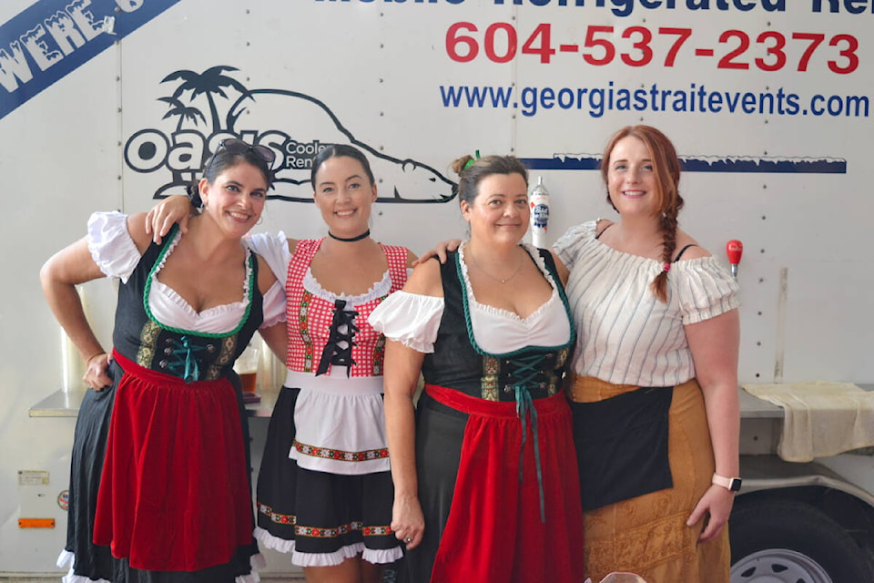 The Rotary Club Oktoberfest event involved plenty of staff and visitors dressed up in lederhosen and traditional German outfits. (Brandon Tucker/The News)