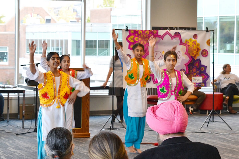 Folk Star Academy was one of the local dance groups who performed at the Diwali celebration. (Brandon Tucker/The News)
