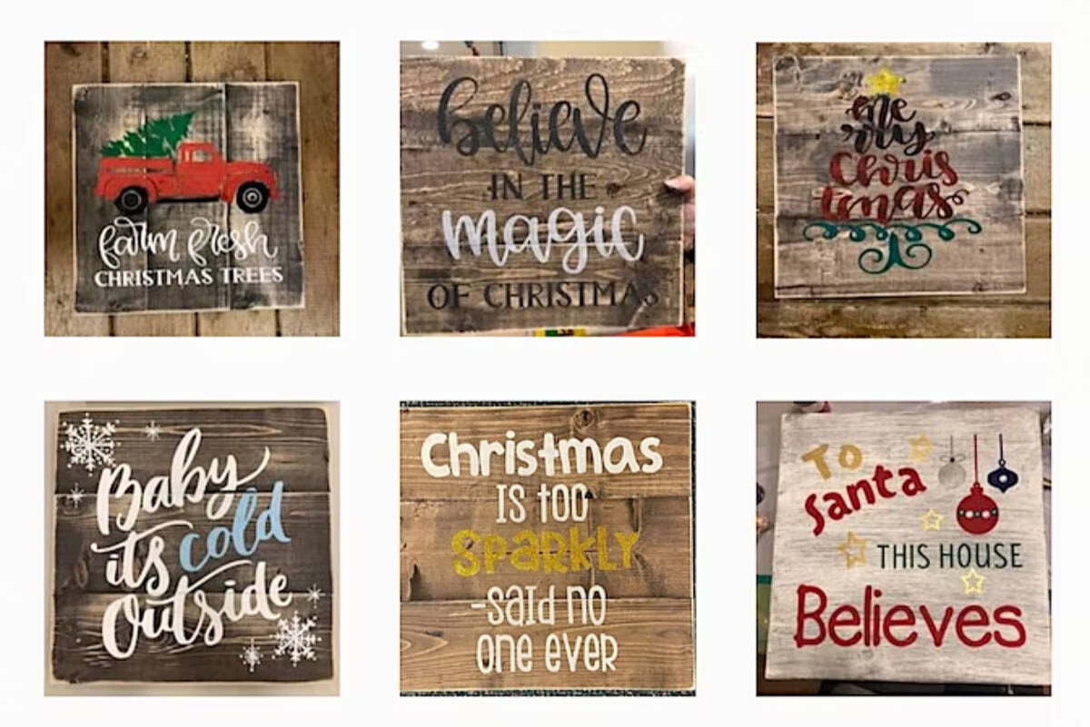 Create christmas sign for maple ridge hospital fundraiser maple ridge