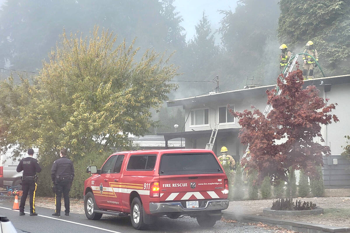 House fire in Maple Ridge shuts down part of 123rd Avenue Maple Ridge