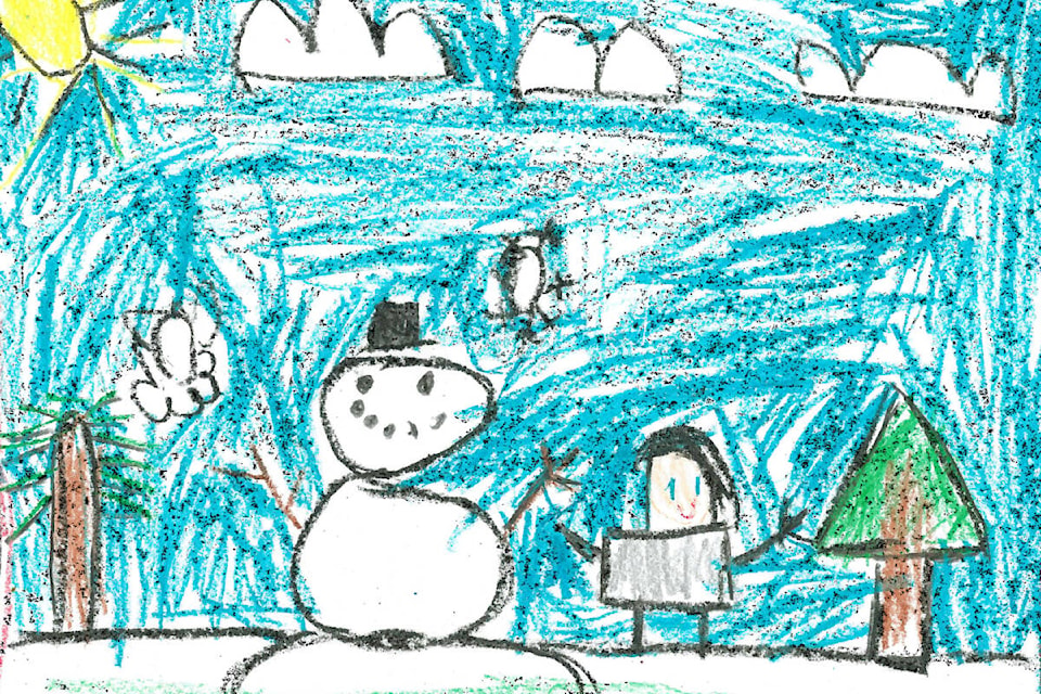Class creates bordered Christmas images accented with Christmas trees, stars, hearts, and homes. (Special to The News)