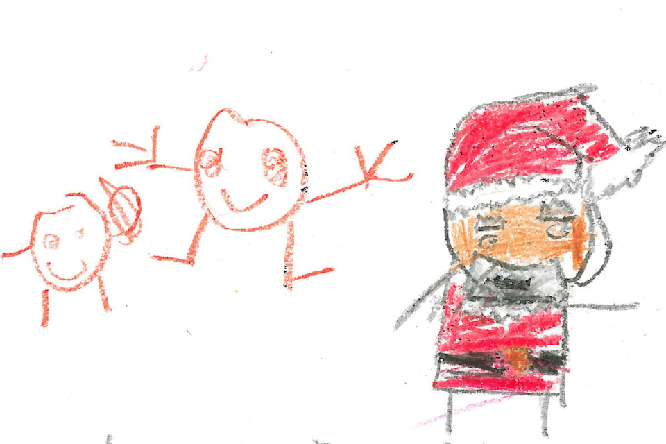 Class holiday drawing feature everything from Santa and Christmas trees to candy canes and snowmen, and of course, presents. (Special to The News)