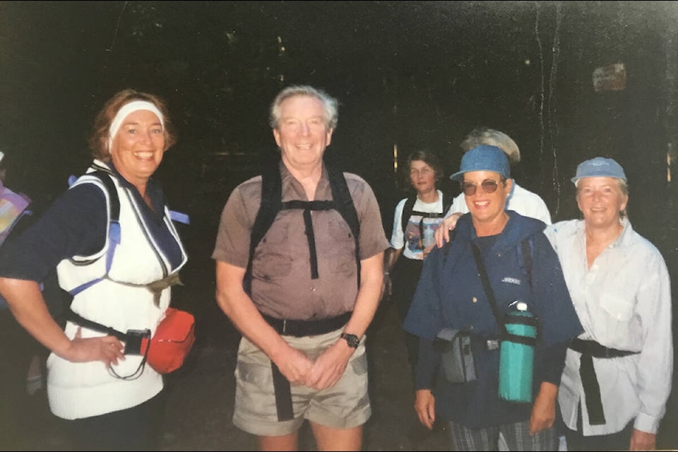 John Hume with members of the Outdoors club that he founded. (Special to The News)