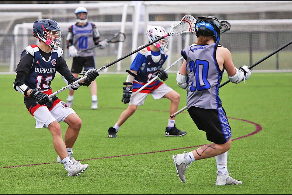 Ridge Meadows Burrards compete at the field lacrosse provincials. (Dennis Windsor/Special to The News)