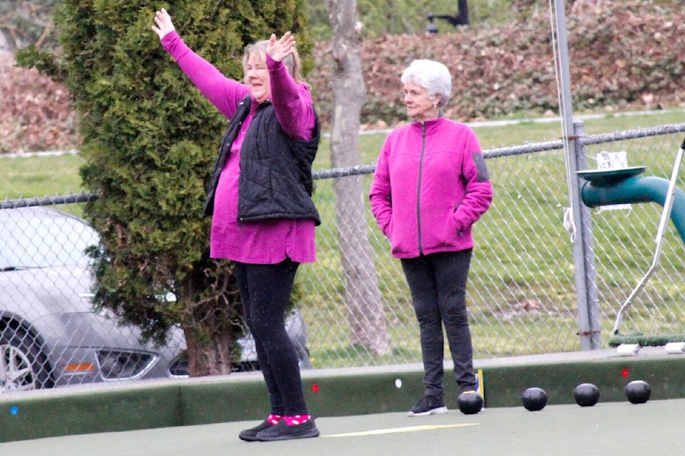 More than 15 people showed up to the first open house event at the Maple Ridge Lawn Bowling Club on April 15. (Brandon Tucker/The News)