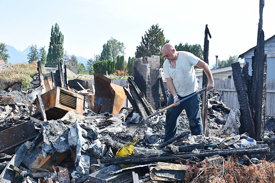 Dennis Stock is still looking for his dark charcoal and white coloured cat Stormy. He has already found the remains of his three other cats in the rubble of his friend’s house, where they were staying at the time of the fire. (Colleen Flanagan/The News)