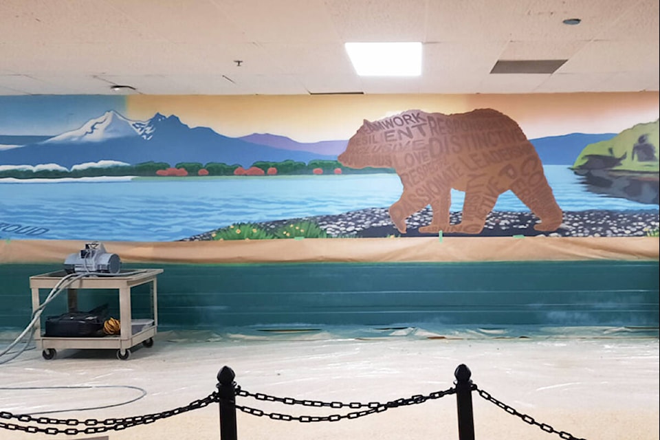 The mural was designed and painted by artist Jason Craft with ideas from staff and students at Garibaldi Secondary. (Special to The News)
