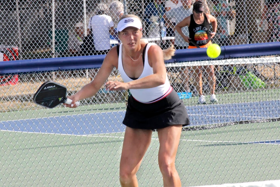 The Golden Ears Pickleball Club hosted its inaugural summer pickleball tournament in Pitt Meadows last weekend, which included 175 players. (Brandon Tucker/The News)