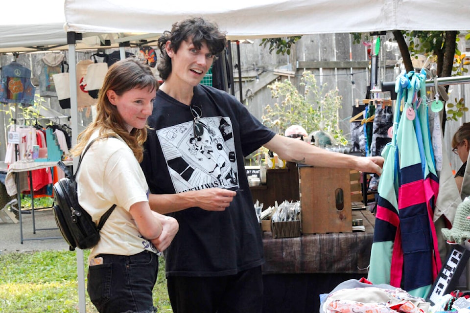 Maple Ridge artist Garby hosted a market to raise funds for Cythera Transition House Society, with a total of 20 other local artists participating in the event. (Brandon Tucker/The News)