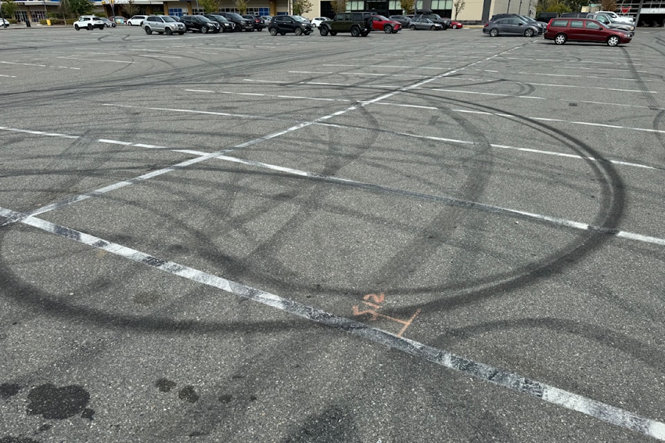 The "donut and burnout crew " was broken up by Mission RCMP at the Junction Shopping Centre parking lot last summer. After another drifting incident last week, RCMP said the parking lot is "no stranger" to such incidents. 