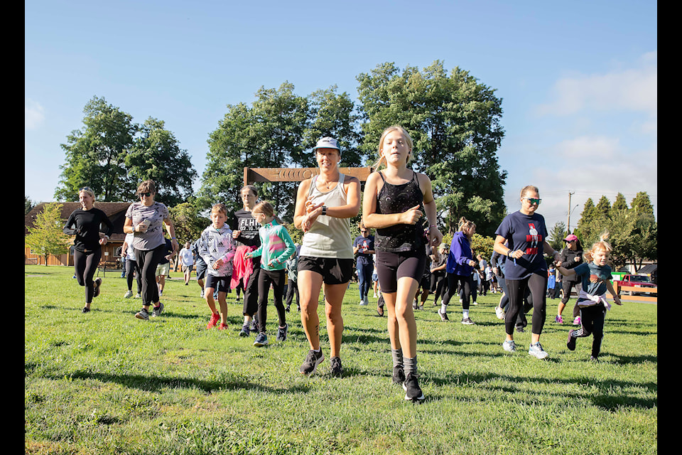 About 75 people participated in the 2024 Terry Fox Run held at Mission’s Fraser River Heritage Park on Sept. 15. The event raised more than $9,500 for cancer research.