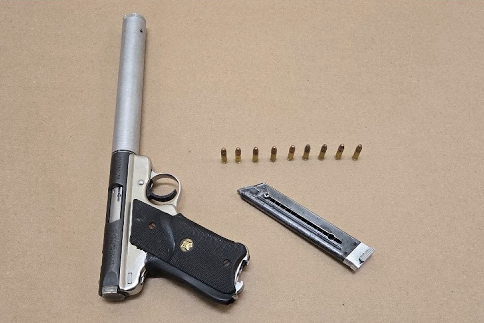 Mission RCMP seized a loaded handgun with a silencer after a traffic stop last week. 