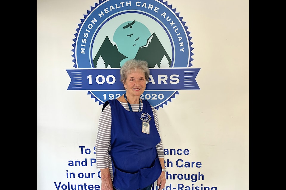Marcella Cividino has been volunteering with the Mission Health Care Auxiliary’s Cottage Thrift Store for the past 55 years.