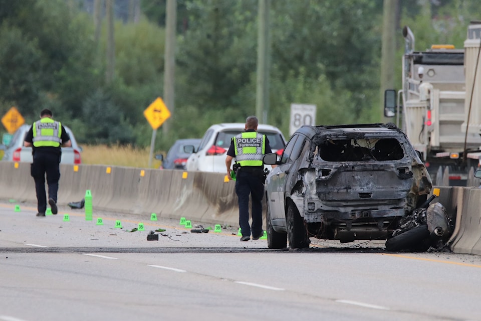 A motorcyclist was killed in a collision with a Jeep Compass on Highway 11 in Abbotsford overnight on Thursday (July 31). 
