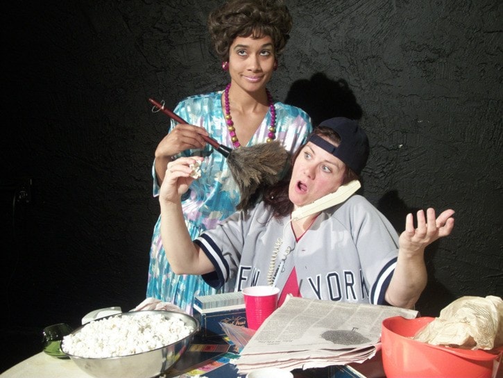 Camille Knight (standing) and Joy Roberts play Florence Unger an