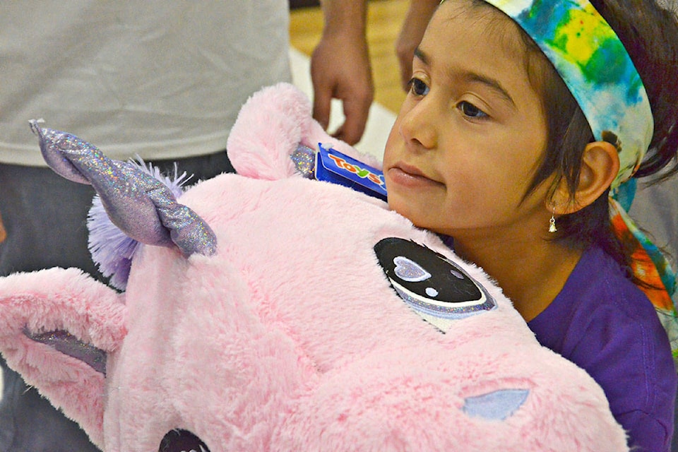 Talia was chosen to enjoy a three-minute shopping spree. (Heather Colpitts/Langley Advance)