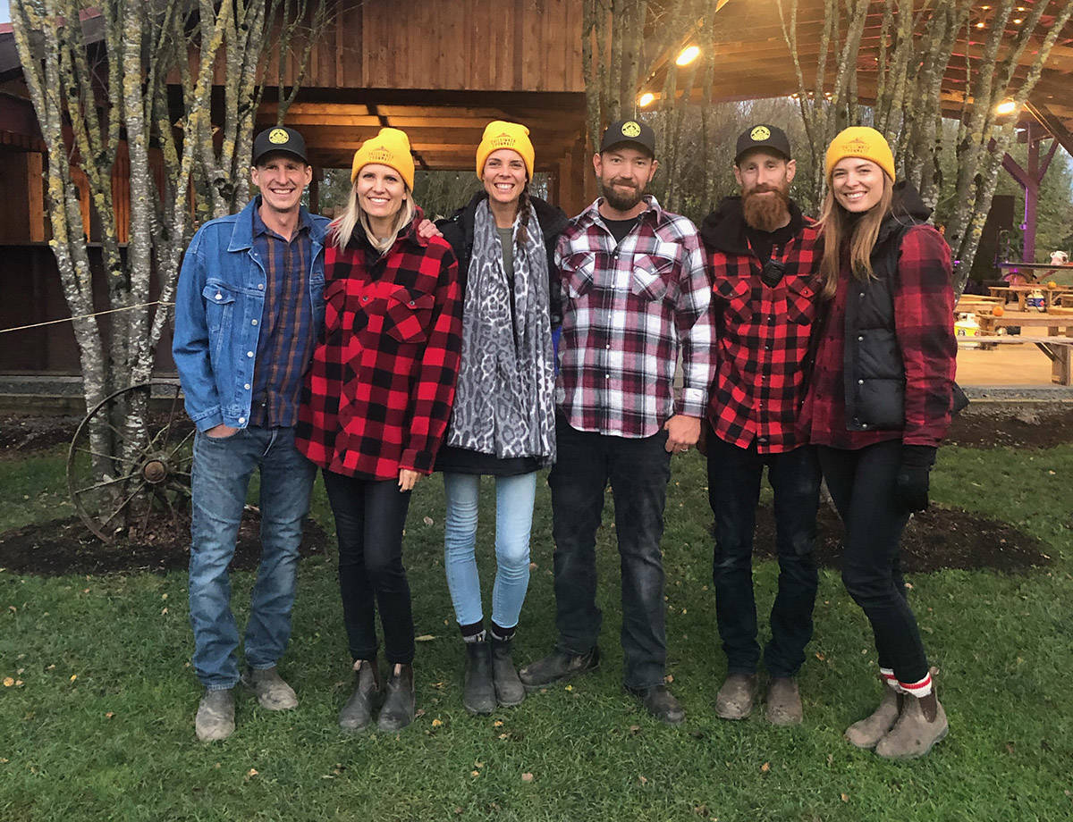 Owners of the Chilliwack Corn Maze (from left): Steve and Danielle Miller, Vanessa and James Oddy, and Chris and Mariah Vermeer. (Submitted)
