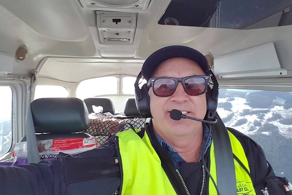 Qualicum Beach-based pilot Sigmund Bering Sort during one of his recent flood relief flights. (Sigmund Bering Sort photo)