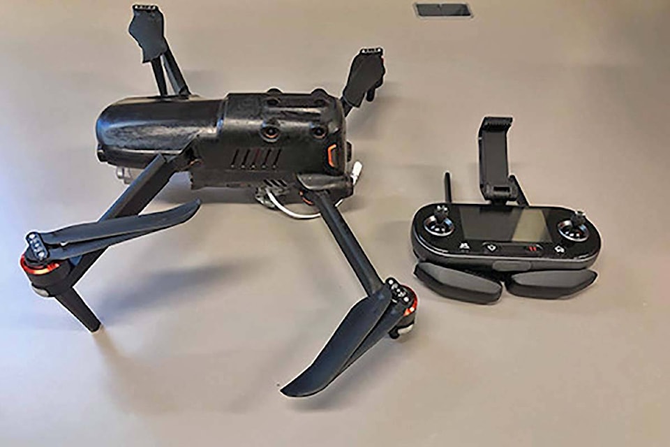 Stonewall RCMP seized a drone at the Stony Mountain Institution July 3, that is believed to have been used to drop off drugs at the prison. (Courtesy Stonewall RCMP)