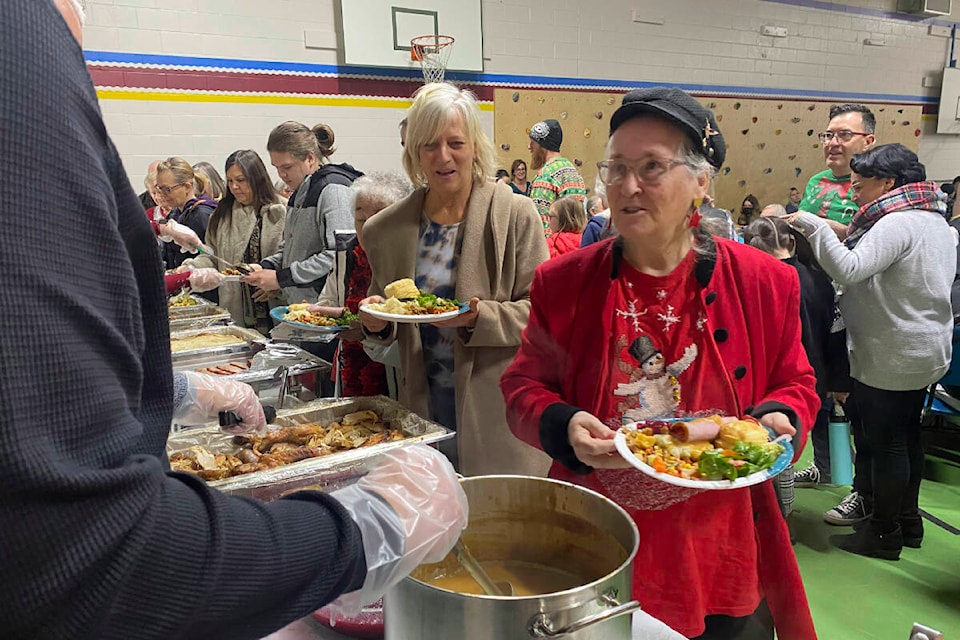 Seniors and other community members were served lunch at the Intergenerational Christmas Luncheon on Wednesday at Fraserview Learning Centre. /Dillon White Photo