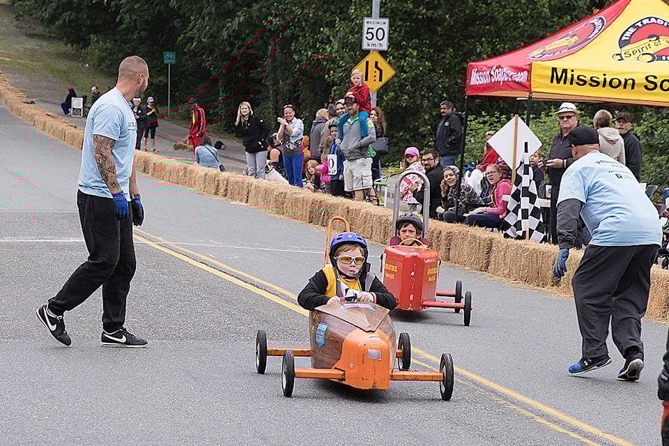 The last time the Mission Soap Box Derby was held was in 2018. A lack of volunteers and the need for a permanent track forced the cancellation of the 2019 event, then Covid-19 restrictions caused more cancellations. Organizers fear the event may now be a thing of the past. / Bob Friesen File Photo