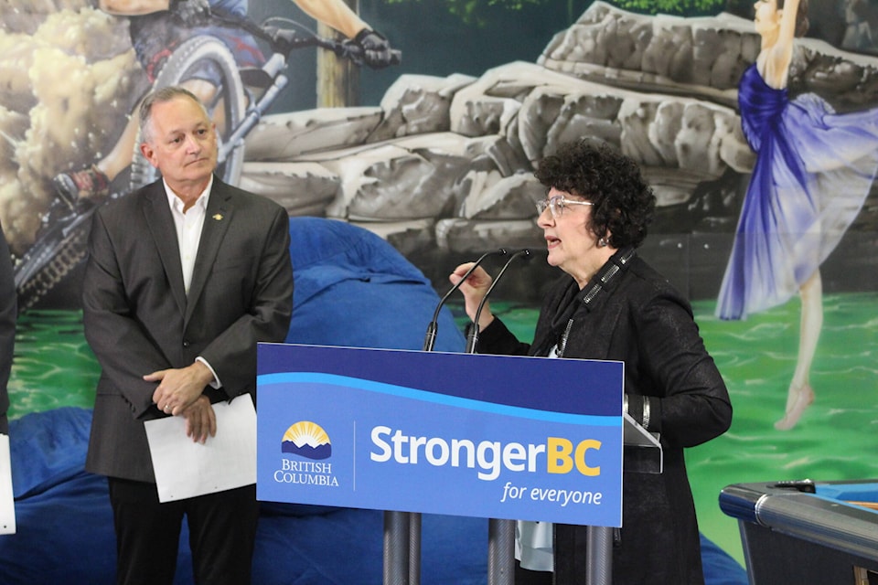The province announced new supports for young people on Thursday (Feb. 2) at Mission Youth Centre. Mission MLAs Pam Alexis (right) and Bob D’Eith (left) helped reveal the expansion Integrated Child and Youth (ICY) teams to include Mission Public Schools. /Dillon White Photo