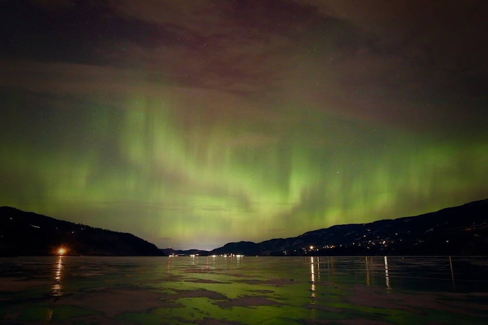 Northern Lights over Wood Lake (Nick Clements/Facebook)