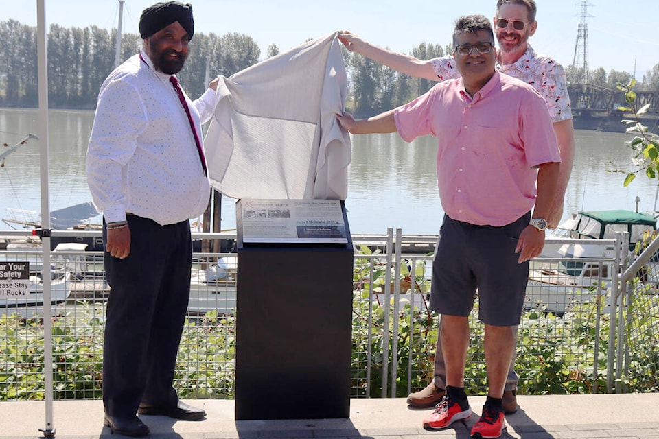 The City of Mission unveiled a new commemorative sign at the waterfront on Wednesday that honours the 1914 Komagata Maru incident. /City of Mission Photo