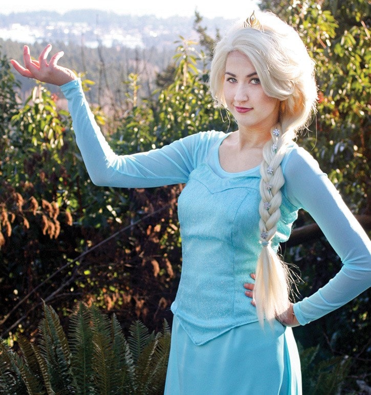 Photo of Alyssa Bryce dressed up as an ice princess