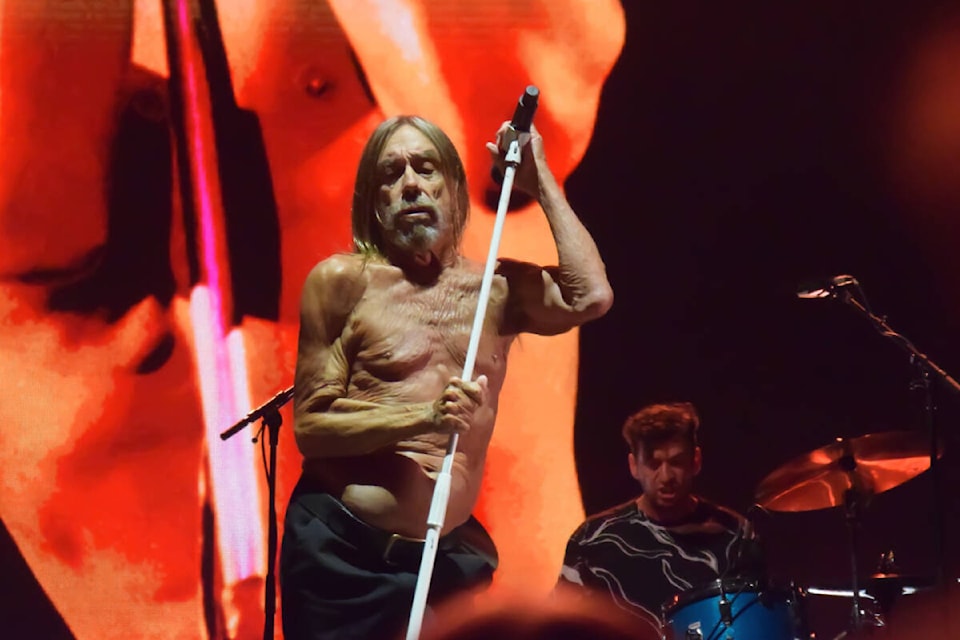 Iggy Pop performs in Victoria at Rifflandia 2023. (Sonica Parmar/Black Press Media)