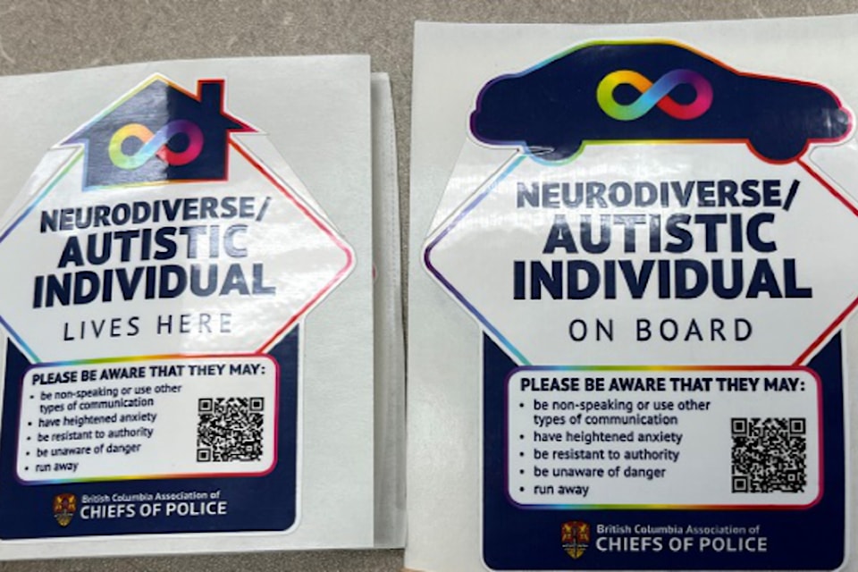 Decals alert police to the presence of neurodivergent and autistic people when they approach homes and vehicles.