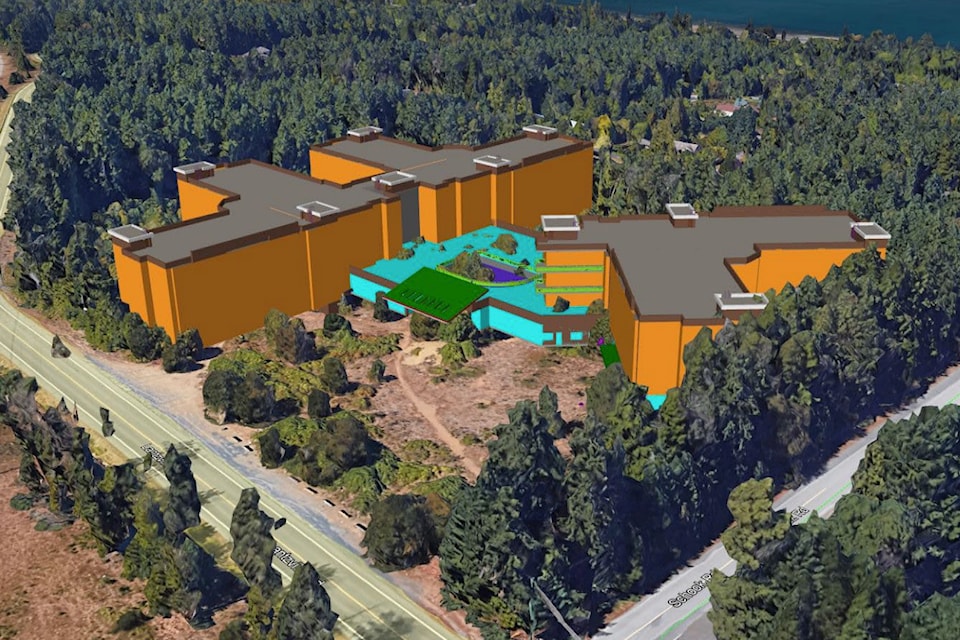 Using Google Earth, Stantech delivered a series of images of their preliminary design for 6910 and 6930 Lantzville Rd. 