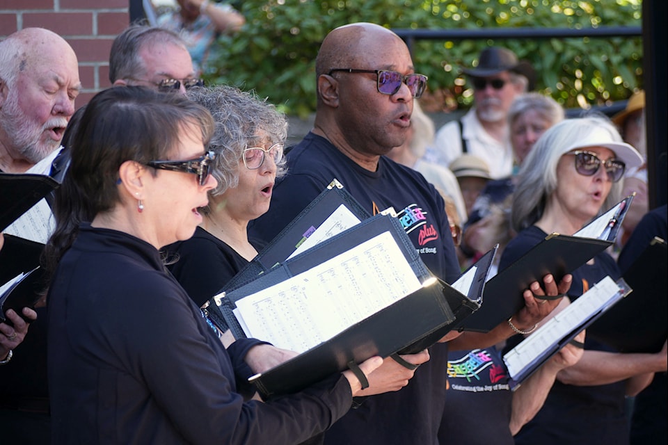 A Cappella Plus opened this year's Sounds of Summer concert series in Nanaimo's Old City Quarter with a performance Friday, July 4. 
(Chris Bush/ News Bulletin)