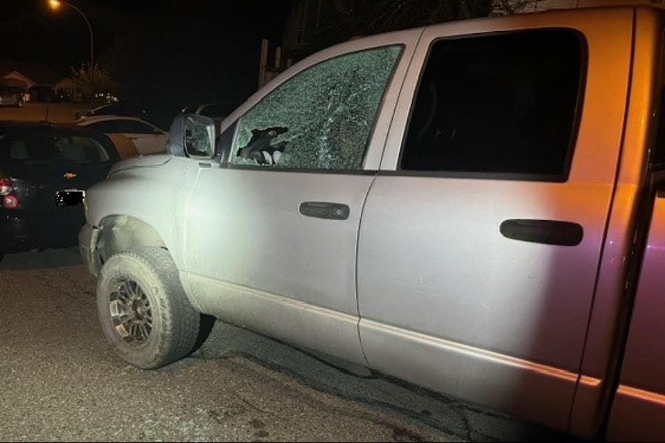 RCMP investigating after dozens of vehicles across Nanaimo had windows and mirrors smashed and tires flattened. 
(Photo: Submitted)
