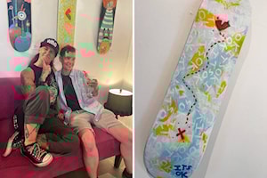 All Queers on Deck skateboard art show exhibiting on Gabriola