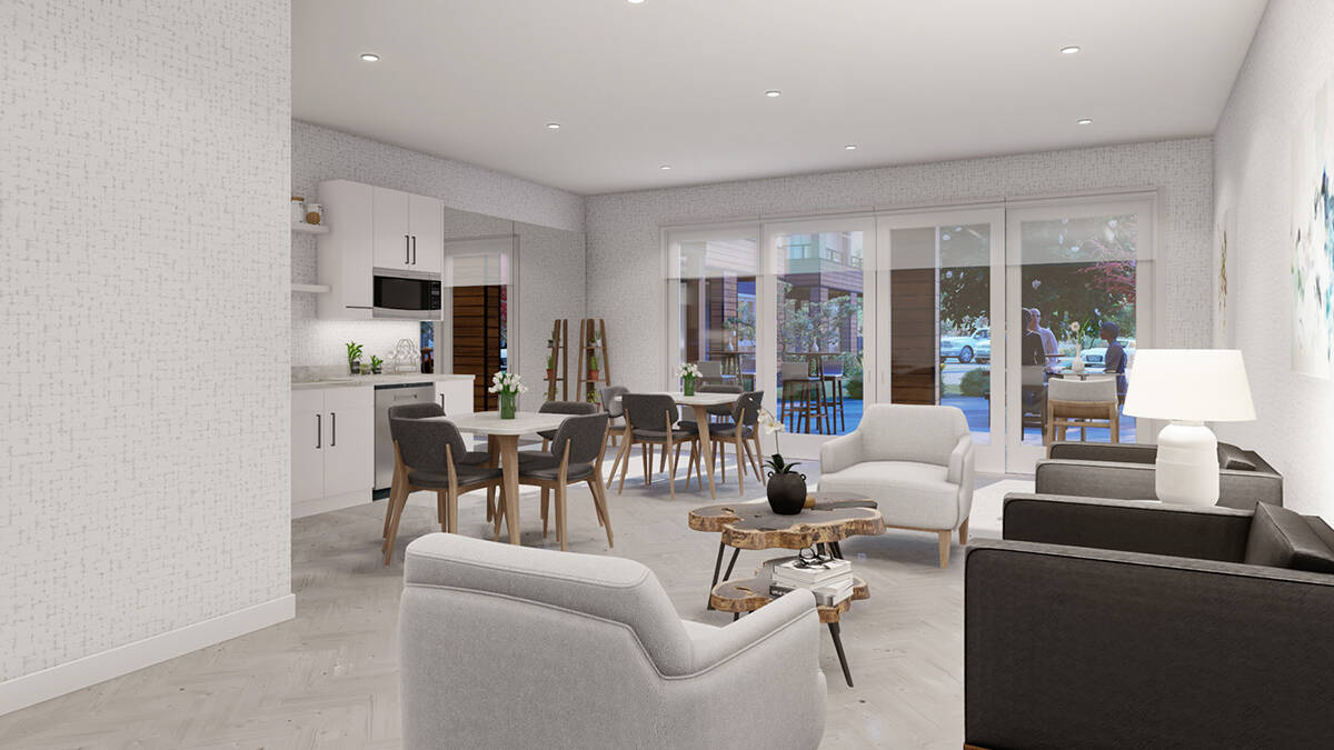Social room and Kitchen in The Hub Amenity Space