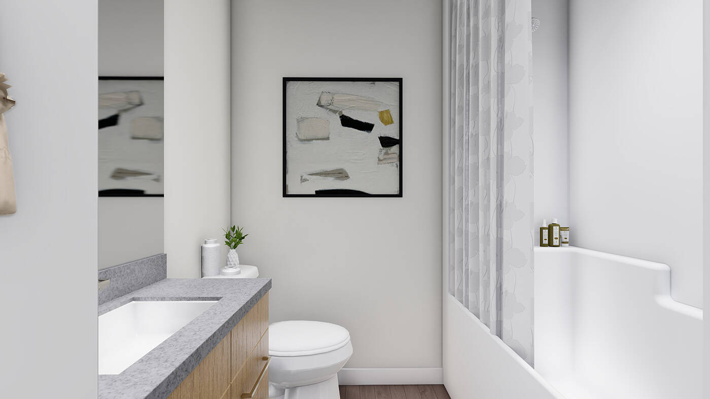 Uplands Terraces DArcy floor plan bathroom with bathtub