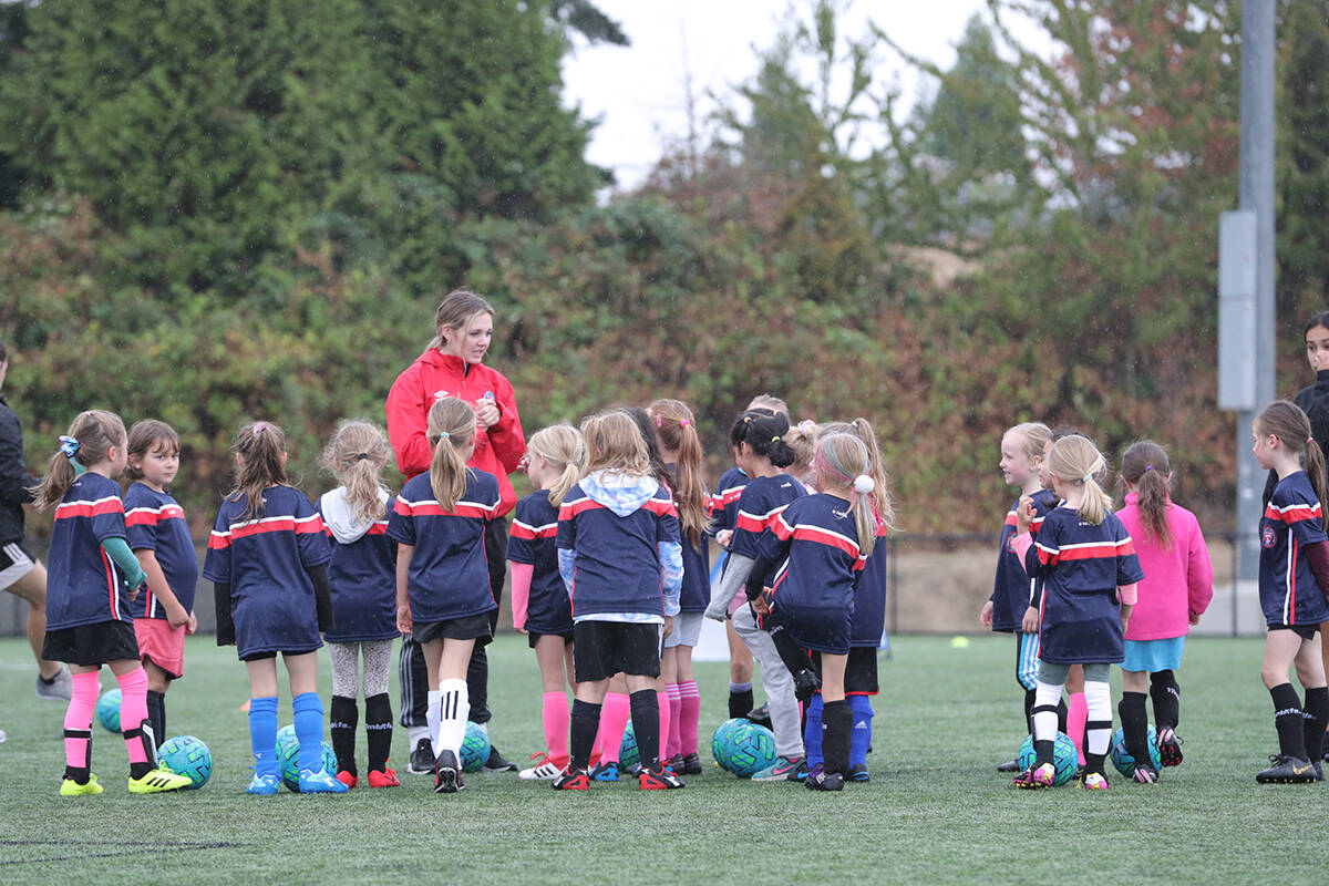 At Nanaimo FC, children work on more than just soccerthe focus is on movement, play and developing skills that can be used in a variety of sporting and fitness arenas. Photo: Richard D. Abbot