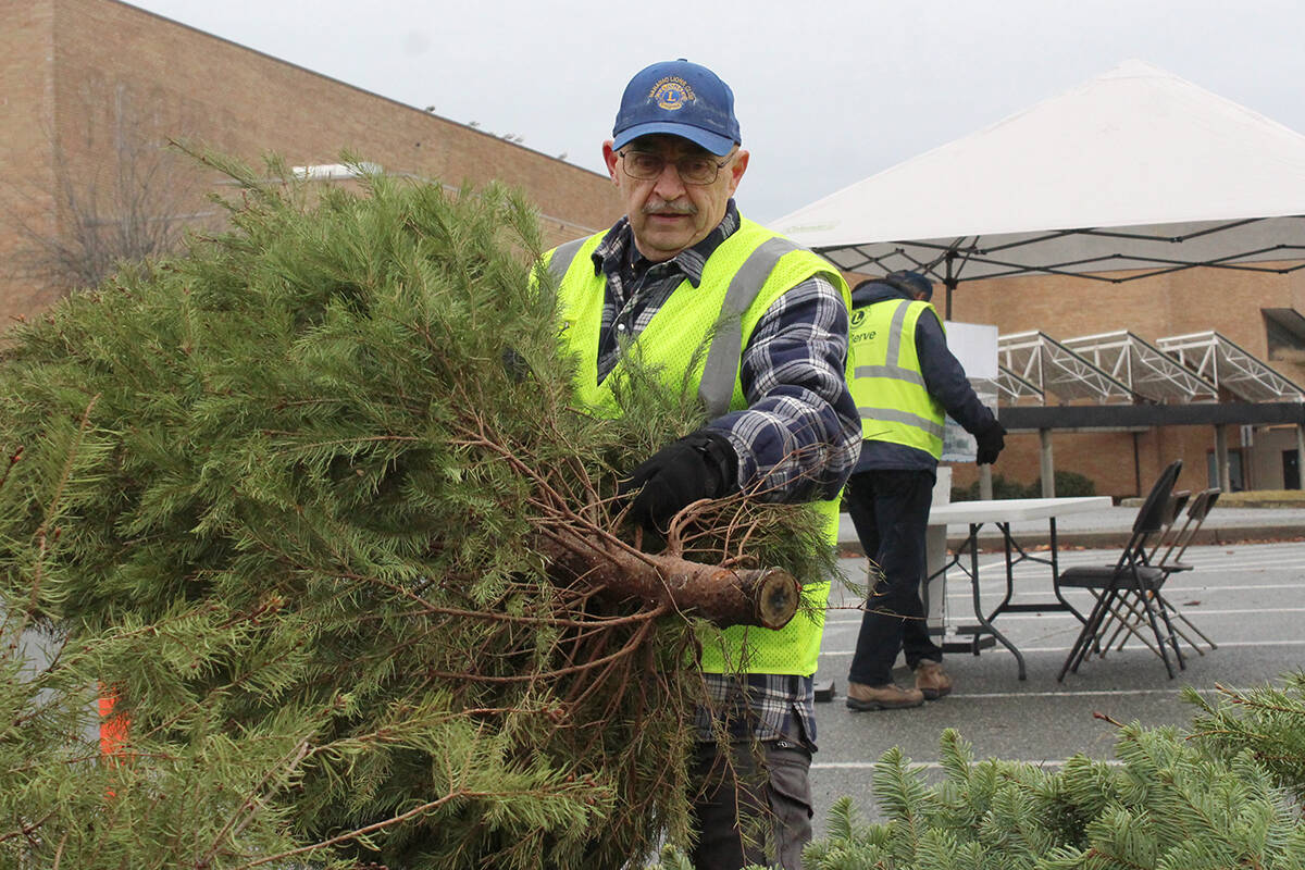 Christmas trees being chipped up in Nanaimo and Ladysmith this weekend