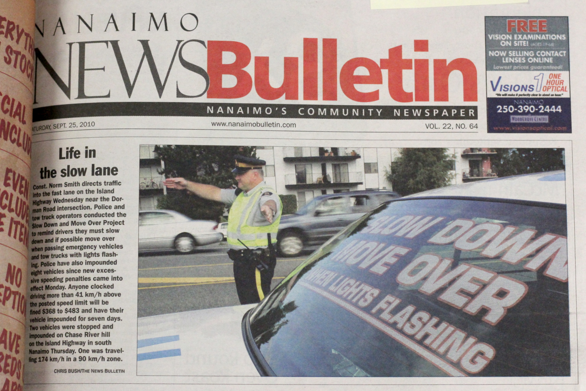 Headline history: Slow down, move over isn