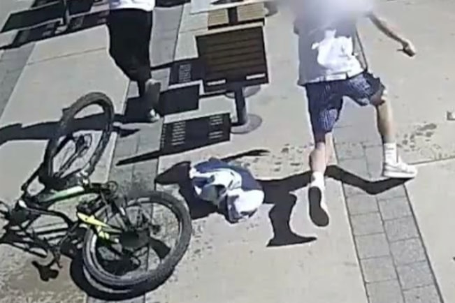 A suspect threw water at a youth as a distraction to steal another youth's bike in an incident outside the McDonald's restaurant on Bowen Road on July 4. (Image submitted)