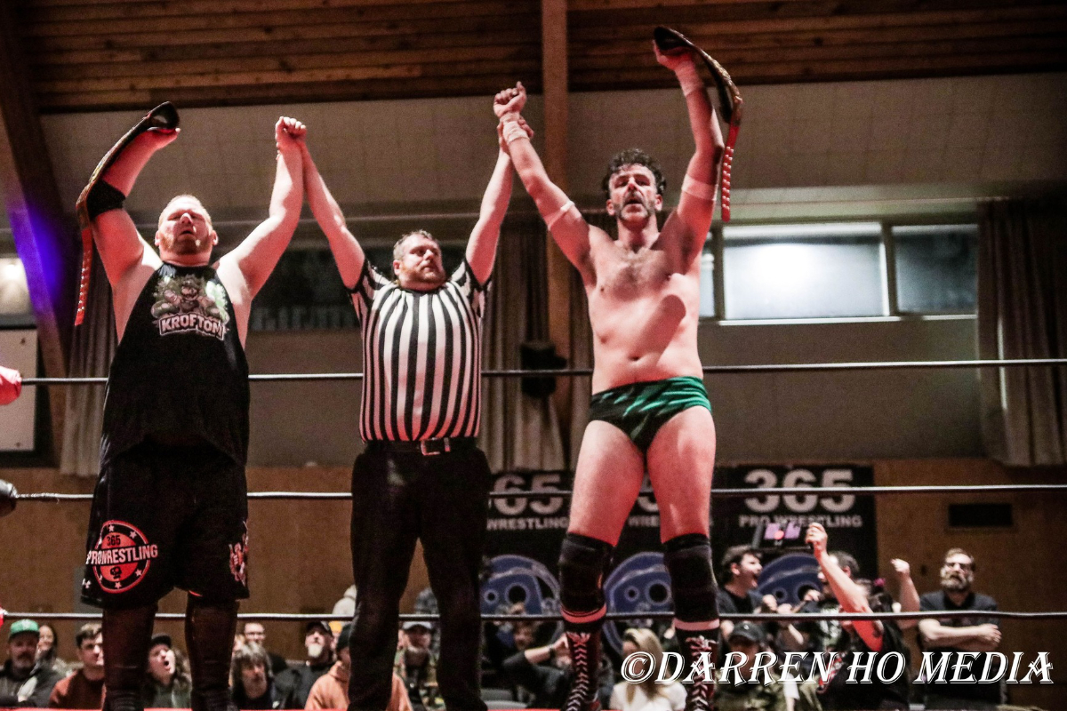 Two pro wrestling titles will be on the line at Cedar show
