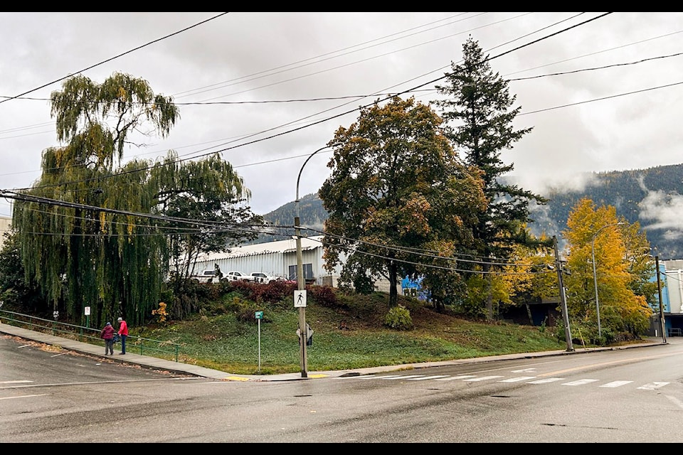 The proposed building would be located on these lots at the corner of Front and Cedar Streets in Nelson.