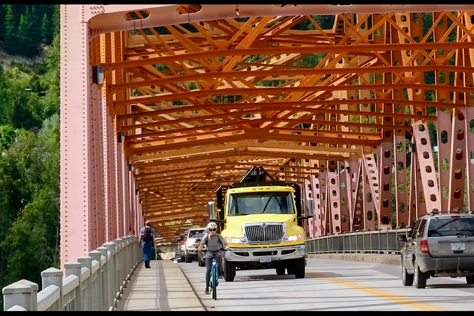 Cycling on the Nelson Bridge can be nerve-wracking.