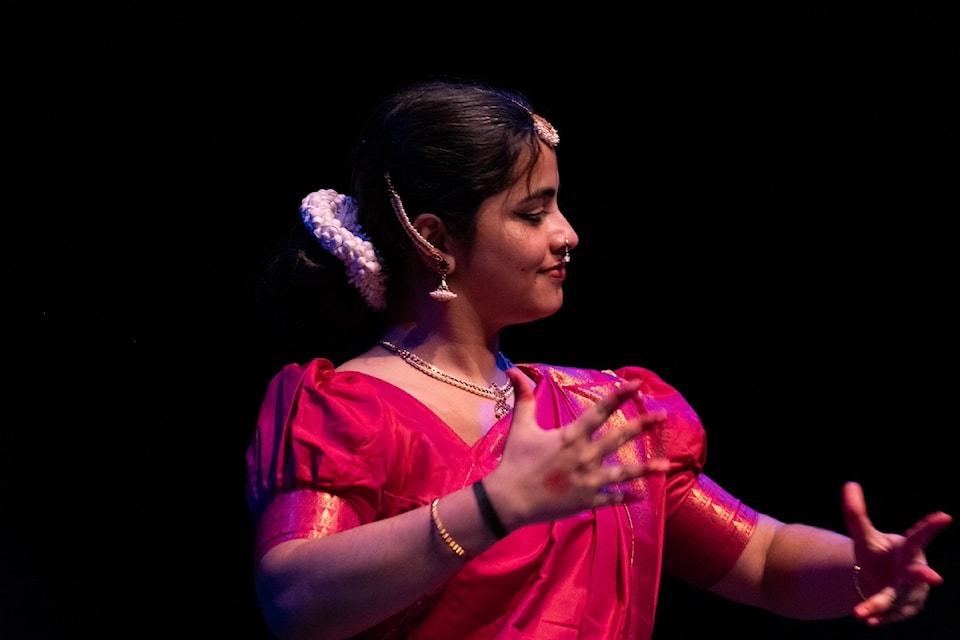 Dancer Sanika Sajikureeckal was one of dozens of Indian performers from the West Kootenay who performed at a showcase at the Capitol Theatre on April 12. 