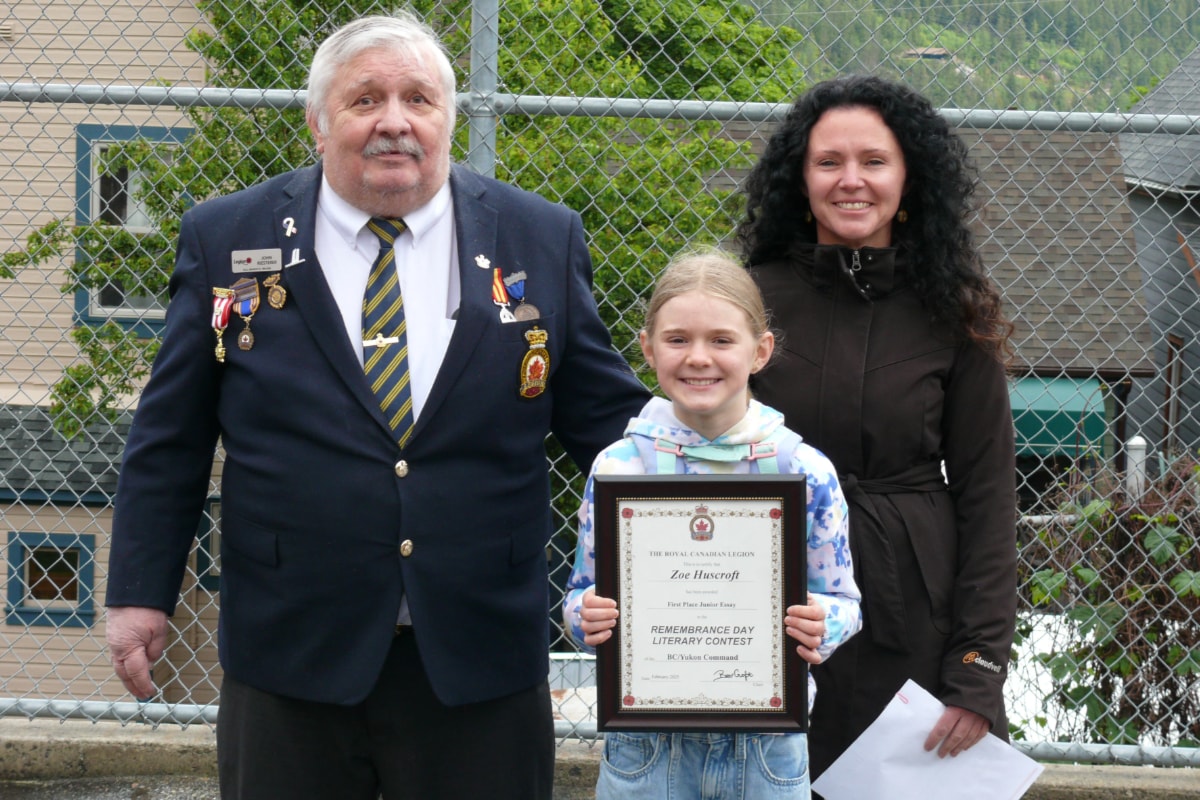St. Joseph School students recognized by Royal Canadian Legion