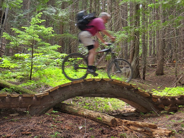 Morning mountain top bike trails
