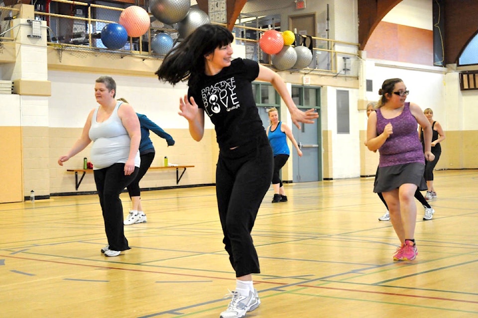 A Zumba class at Mary Hall’s gym was one of many activities promoted Saturday as part of World Health Day. Photo: Tyler Harper