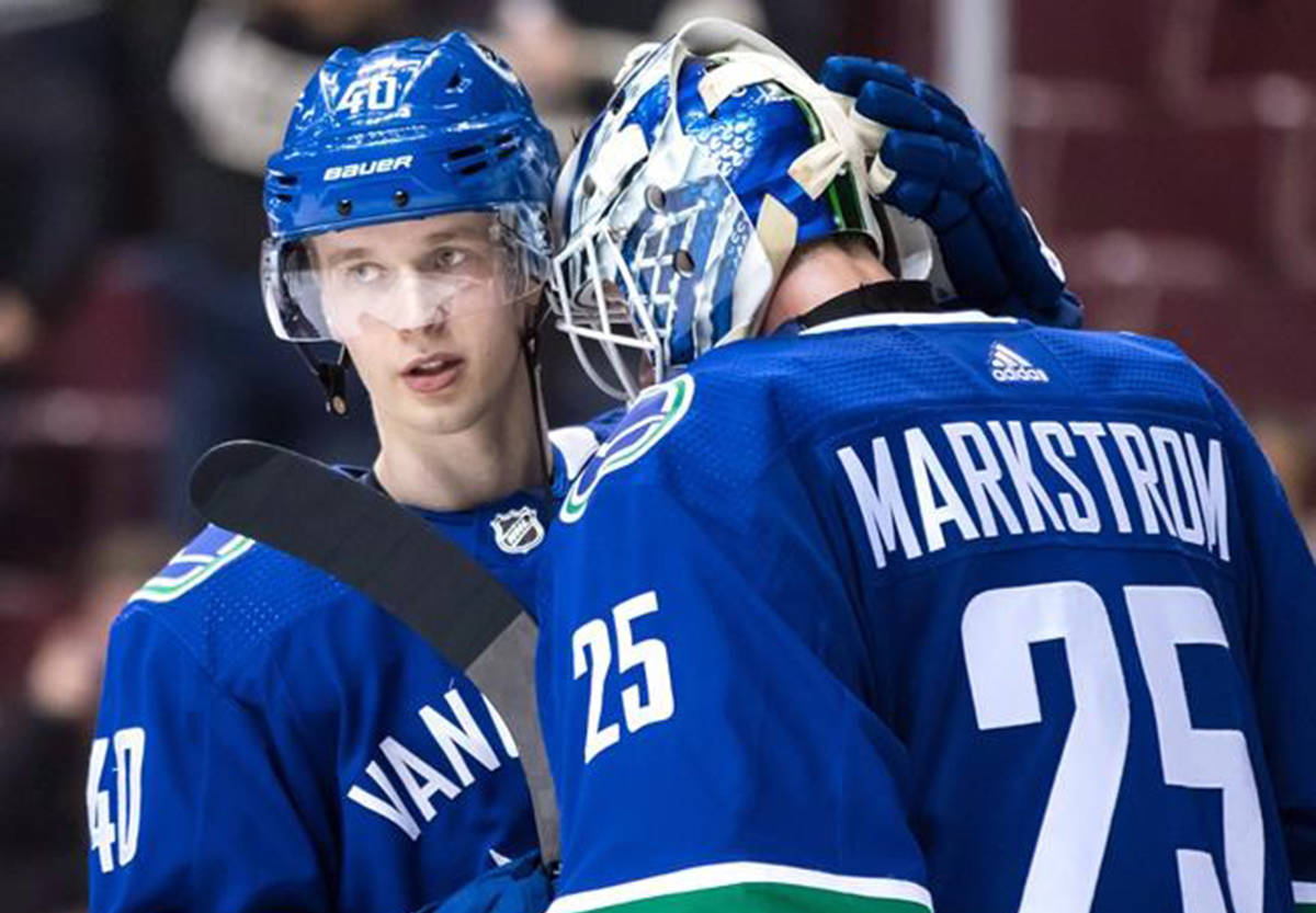 Canucks rookie Elias Pettersson feeling good after knee injury Nelson Star